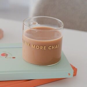 Drink More Chai 12 oz. Glass Mug